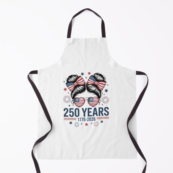 Item preview, USA 250th Anniversary Messy Bun Women Celebrate 1776 2026 designed and sold by TyraYoung.
