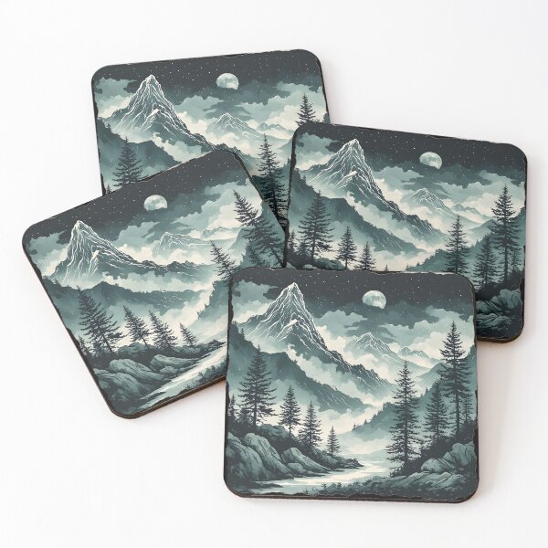 Item preview, Moonlit Mountain Serenity designed and sold by Allinoneboy.