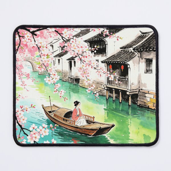Item preview, Spring River Boat Serenity designed and sold by BrightStartShop.