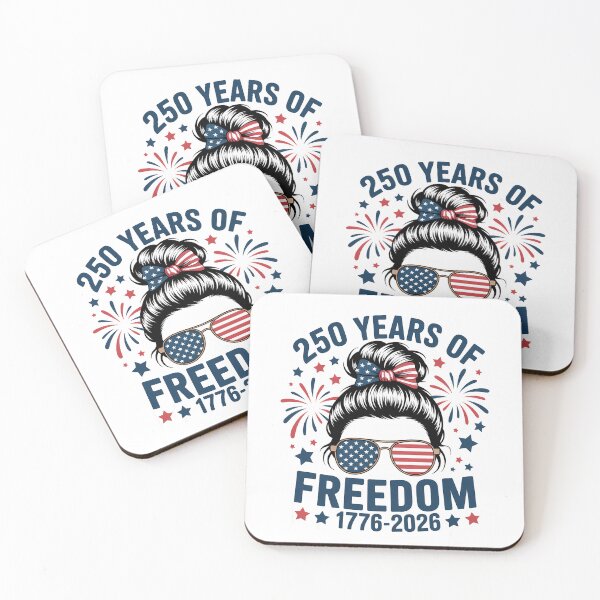 Item preview, USA 250th Anniversary Messy Bun Women Celebrate 1776 2026 designed and sold by TyraYoung.
