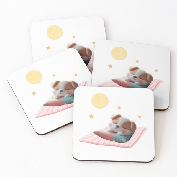Item preview, Puppy Moon Nap Cute Sleeping Dog Cozy Night Aesthetic designed and sold by lunadesignsmoon.