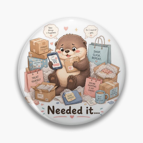 Item preview, Otter Online Shopping Addiction Cute Mood designed and sold by Sadia  Jannat.