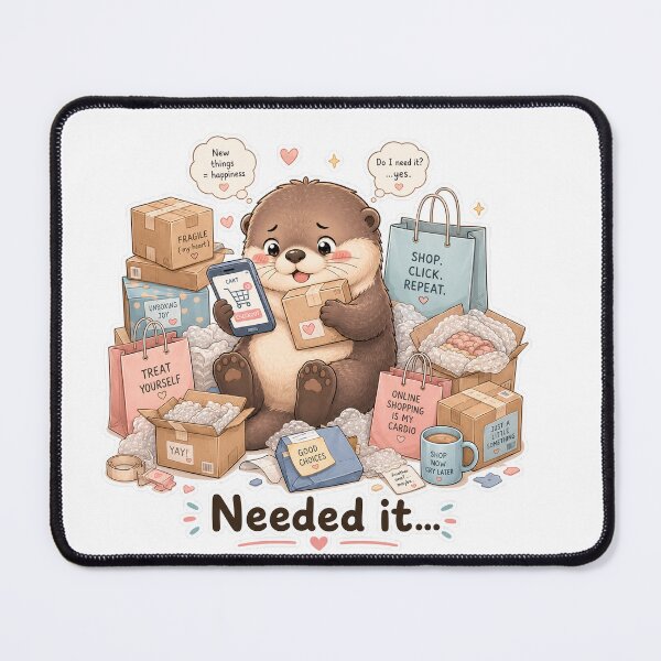 Item preview, Otter Online Shopping Addiction Cute Mood designed and sold by Sadia  Jannat.