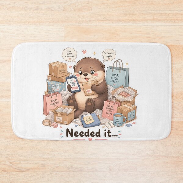 Item preview, Otter Online Shopping Addiction Cute Mood designed and sold by Sadia  Jannat.