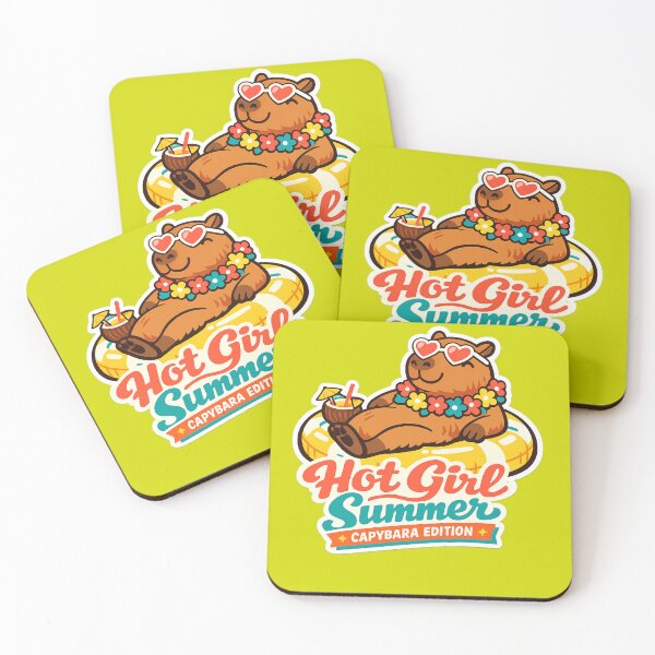 Item preview, Hot Girl Summer Capybara Edition – Fun Tropical Pool Float Art | Summer Capybara Gift designed and sold by irfanshikh.