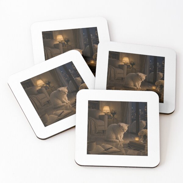 Item preview, Lonely White Cat Night Aesthetic designed and sold by LovelyCatGalaxy.