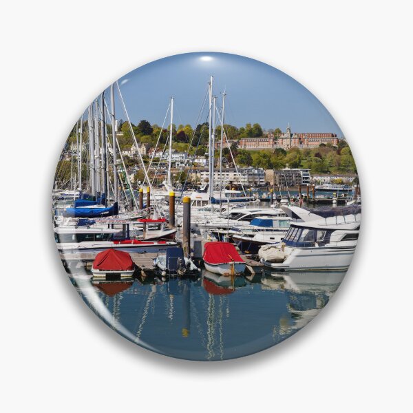 Item preview, Britannia Royal Naval College Dartmouth from The Marina in Kingswear Devon UK designed and sold by John Gilham - Landscape Photography.