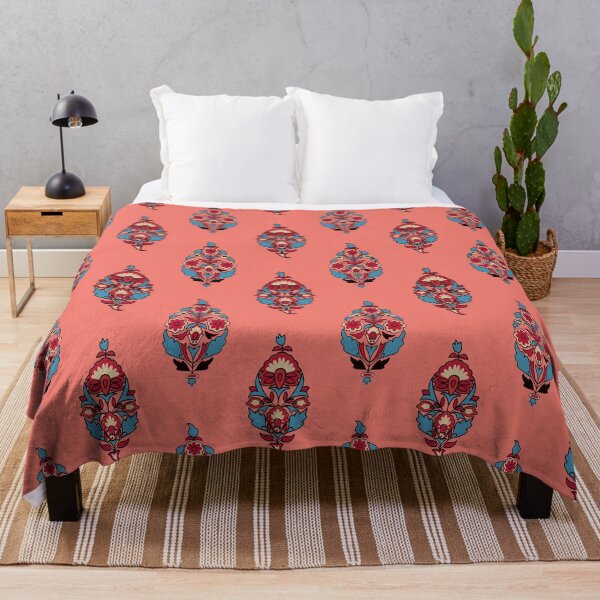 Item preview, Peach boho pattern, retro vintage pattern designed and sold by findlost.