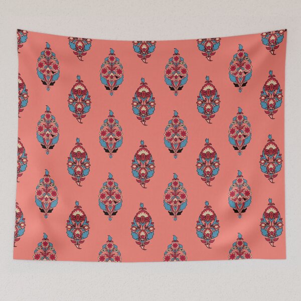 Item preview, Peach boho pattern, retro vintage pattern designed and sold by findlost.