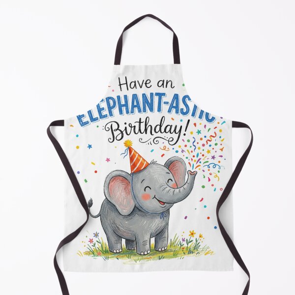 Item preview, Elephantastic Pun Happy Birthday Cute 3D Cartoon Elephant Gift designed and sold by LunaPixelStudio.