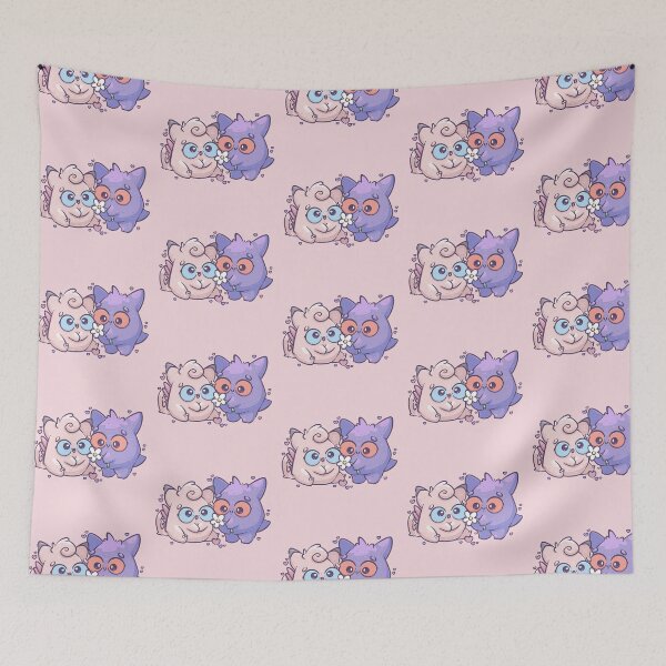 Item preview, Pink & Purple Poke Monster Couple (Pink Edition) designed and sold by SketchesWSara.