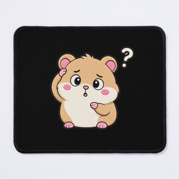 Item preview, Confused Hamster Embroidery Patch | Cute Kawaii Hamster Design designed and sold by ColorSplash123.