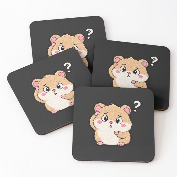 Item preview, Confused Hamster Embroidery Patch | Cute Kawaii Hamster Design designed and sold by ColorSplash123.