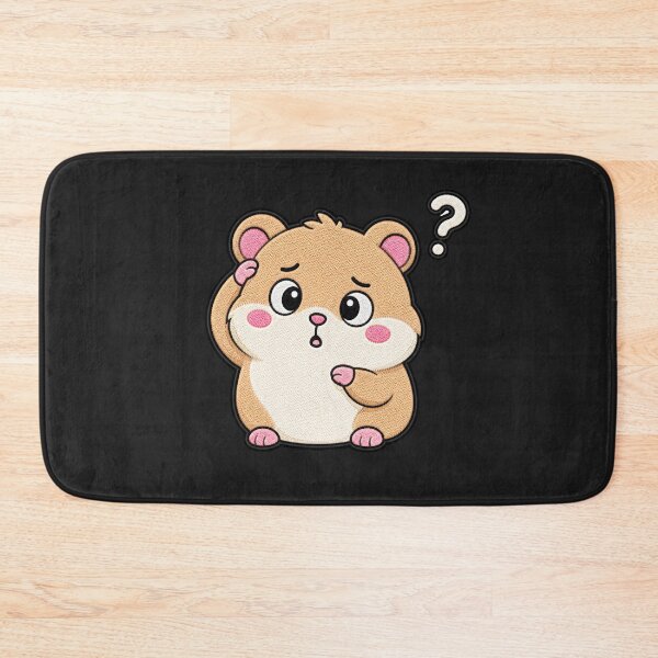 Artikelvorschau, Aufnäher mit verwirrtem Hamster | Niedliches Kawaii-Hamster-Design entworfen und verkauft von ColorSplash123.
