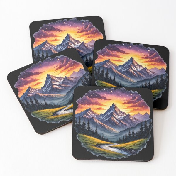Item preview, Golden Twilight Mountain Majesty designed and sold by Allinoneboy.