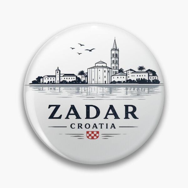 Item preview, Zadar Croatia Skyline Minimalist Vintage Travel Design Funny Gifts designed and sold by BadhbhArt.