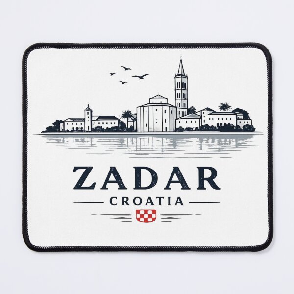 Item preview, Zadar Croatia Skyline Minimalist Vintage Travel Design Funny Gifts designed and sold by BadhbhLoot.