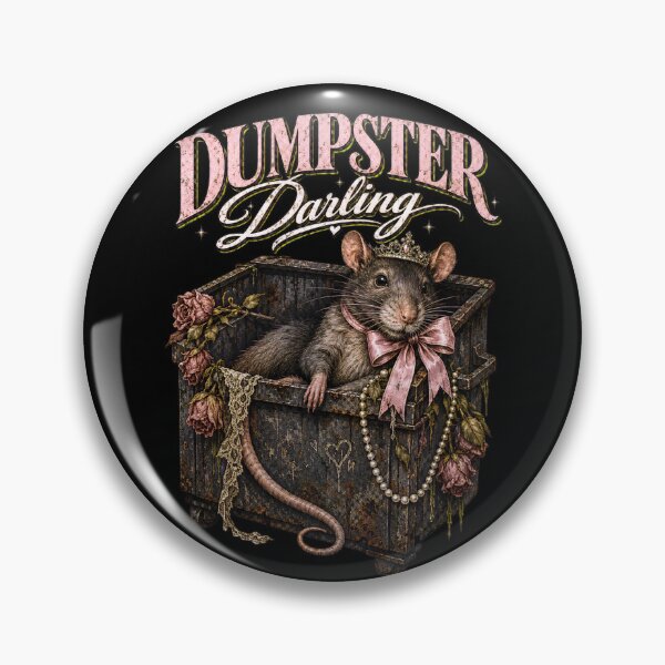 Item preview, Dumpster Darling Hantavirus Rat Girl Funny Pandemic Meme designed and sold by ArcanePrintsxo.