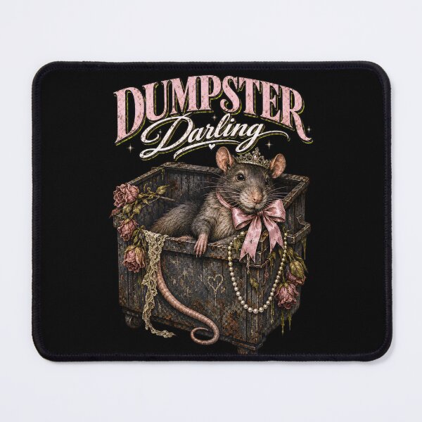 Item preview, Dumpster Darling Hantavirus Rat Girl Funny Pandemic Meme designed and sold by ArcanePrintsxo.