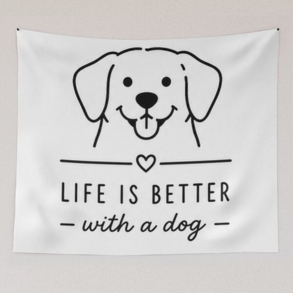 Item preview, Life is better with a dog designed and sold by fadeinkstudio.