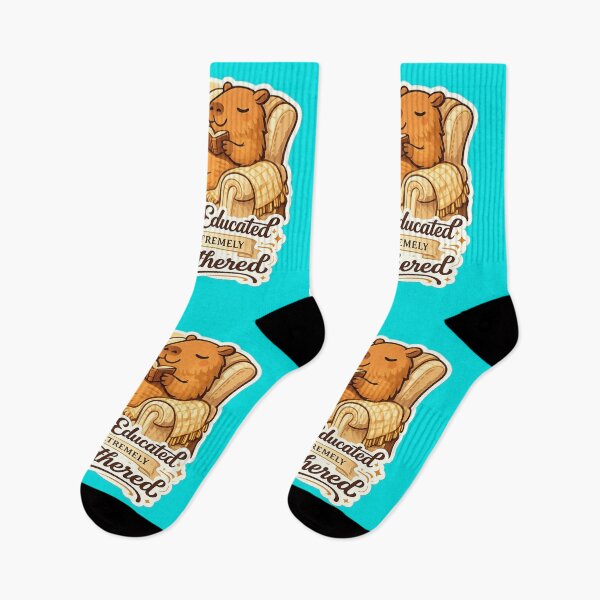 Item preview, Highly Educated and Extremely Unbothered Capybara Bookworm – Cozy Library Art | Book Lover Gift designed and sold by irfanshikh.
