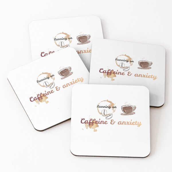 Item preview, Running on caffeine and anxiety | boho coffee quote designed and sold by GemniShop.
