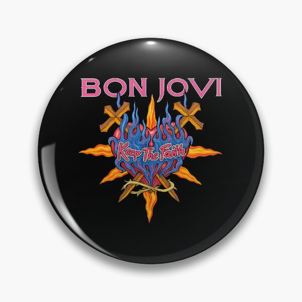 Item preview,  Bon Jovi Keep The Faith Flaming Heart  designed and sold by yassircreative.