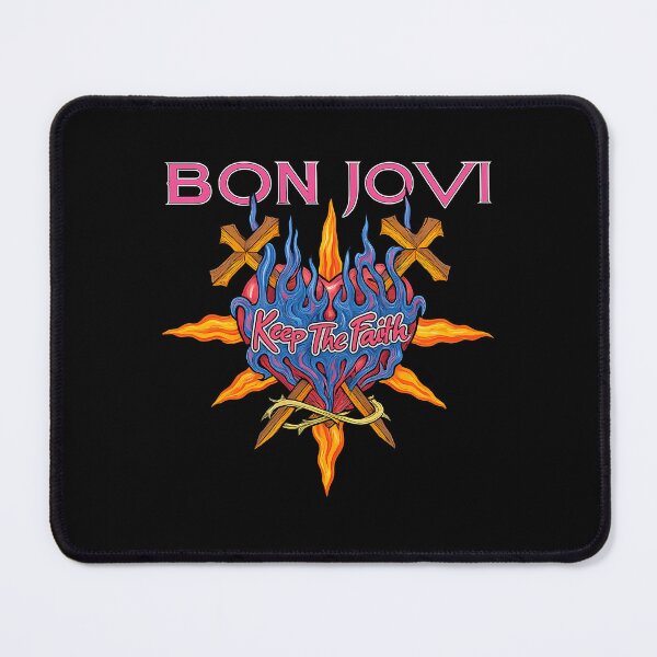 Item preview, Bon Jovi Keep The Faith Flaming Heart designed and sold by yassircreative.