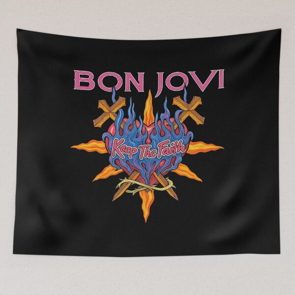 Item preview,  Bon Jovi Keep The Faith Flaming Heart  designed and sold by yassircreative.