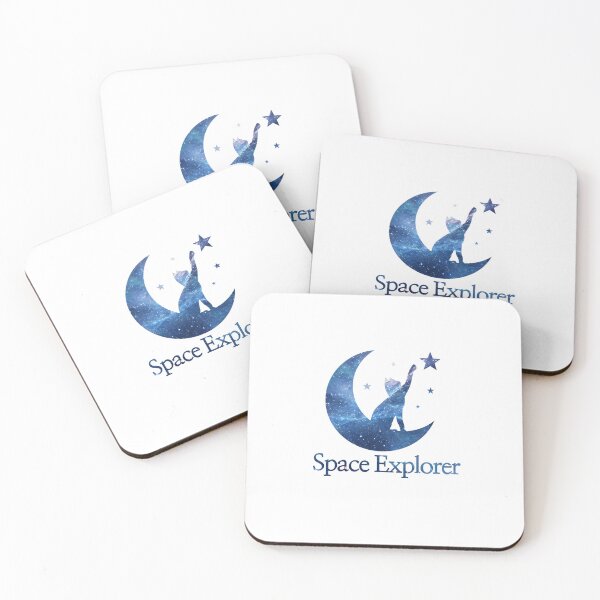 Item preview, Space Explorer - Cosmic Galaxy Cat on Moon designed and sold by ANoelleART.