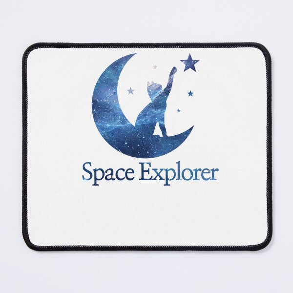 Item preview, Space Explorer - Cosmic Galaxy Cat on Moon designed and sold by ANoelleART.