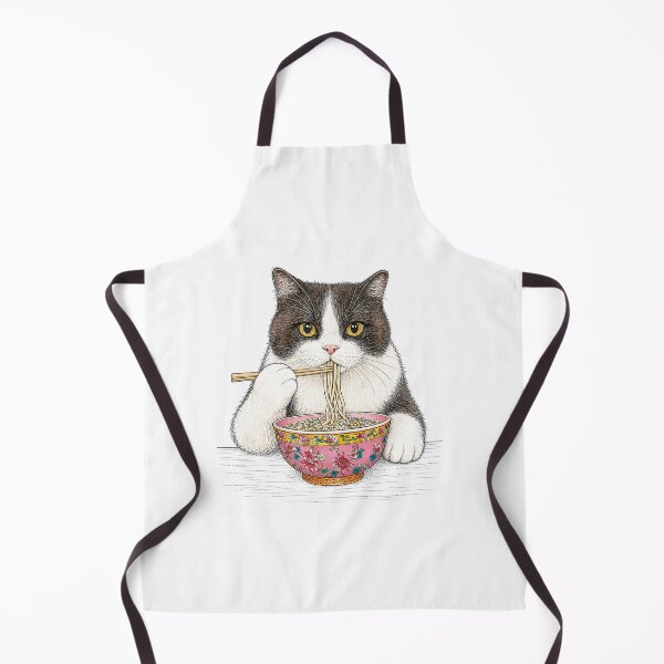 Item preview, Dollar - Our Indoor Tuxedo Cat Eating Noodles designed and sold by Artistic Philip in Penang.