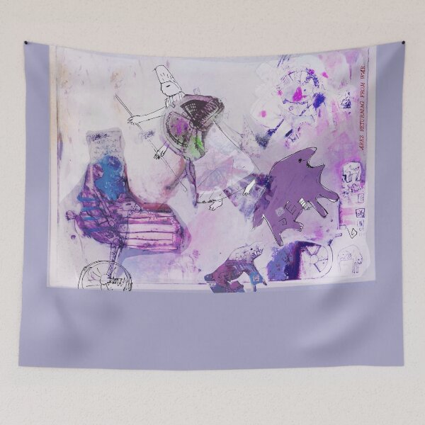 Item preview, Ares Returning From War (Original Mix Media Painting by AliceCCI) designed and sold by VanyssaGraphics.