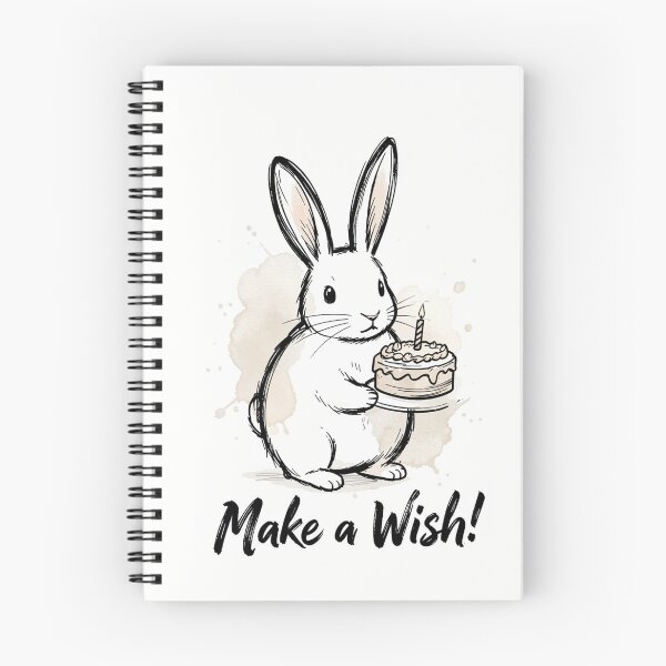 Item preview, Make a Wish Bunny - Cute Watercolor Rabbit with Birthday Cake designed and sold by myforestfog.