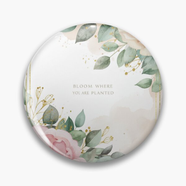 Item preview, Bloom where you are planted floral watercolor botanical print designed and sold by icemanphotos.