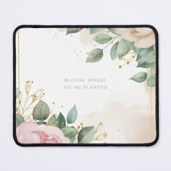 Item preview, Bloom where you are planted floral watercolor botanical print designed and sold by icemanphotos.