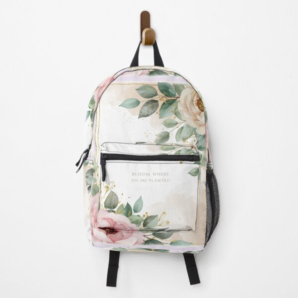 Item preview, Bloom where you are planted floral watercolor botanical print designed and sold by icemanphotos.