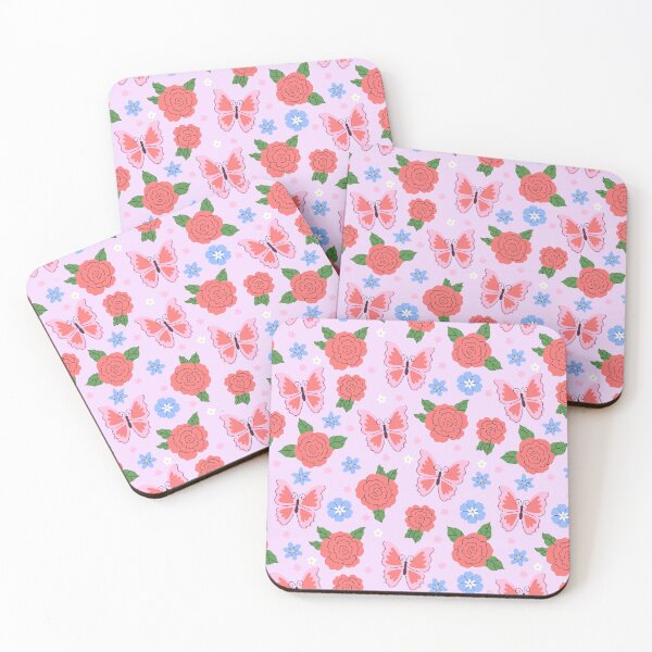 Item preview, pattern with roses and butterflies designed and sold by burbura.