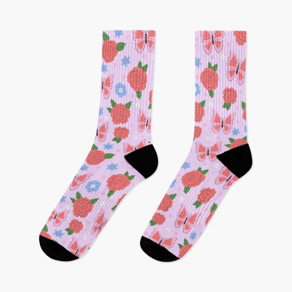 Item preview, pattern with roses and butterflies designed and sold by burbura.