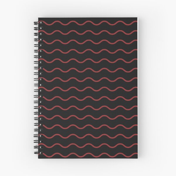 Item preview, Black And Brick Red Waves Pattern designed and sold by pattern-archive.