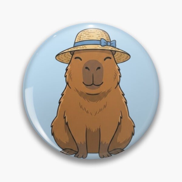 Item preview, Summer Capybara in Straw Hat designed and sold by Ivy-Triggs.