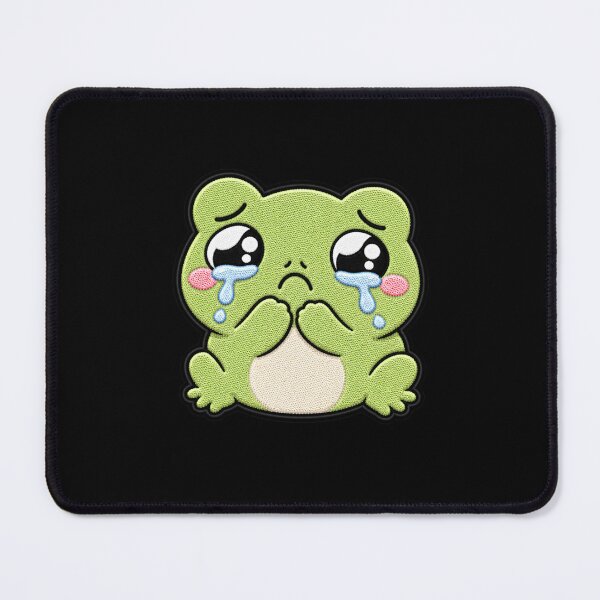 Item preview, Crying Frog Embroidery Patch | Cute Kawaii Frog Design designed and sold by ColorSplash123.