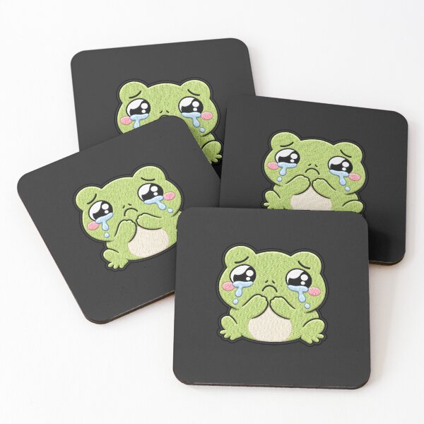 Item preview, Crying Frog Embroidery Patch | Cute Kawaii Frog Design designed and sold by ColorSplash123.