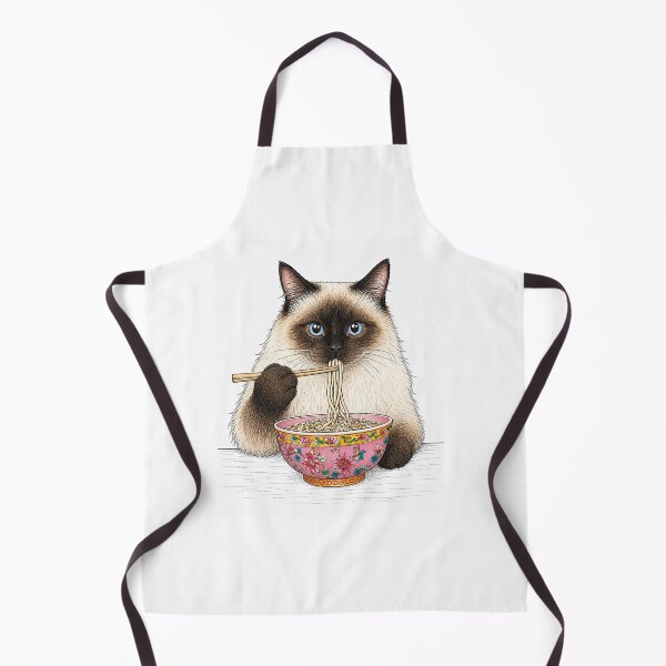 Item preview, Siamese Cat Eating Noodles designed and sold by Artistic Philip in Penang.