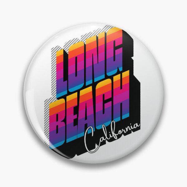 Item preview, Long Beach California Retro 80s Stripe Design designed and sold by DonnaRaine.