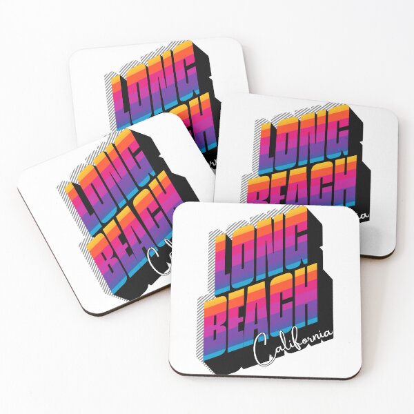 Item preview, Long Beach California Retro 80s Stripe Design designed and sold by DonnaRaine.