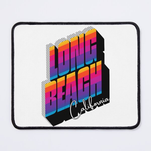 Item preview, Long Beach California Retro 80s Stripe Design designed and sold by DonnaRaine.