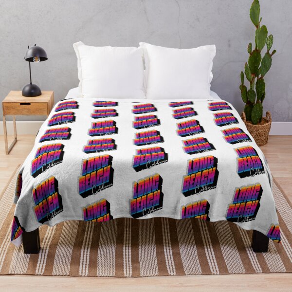 Item preview, Long Beach California Retro 80s Stripe Design designed and sold by DonnaRaine.