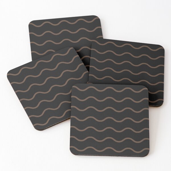 Item preview, Patrón de ondas negras y marrones designed and sold by pattern-archive.