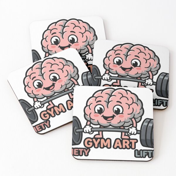Item preview, Gym Brain Mental Health Fitness Motivation Art designed and sold by JeevanStickers.